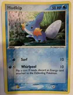 Mudkip 018 Nintendo Promos Holographic Pokemon Card Fermi Bubbles Grading D- - Image 2