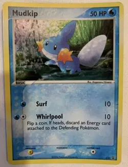 Mudkip 018 Nintendo Promos Holographic Pokemon Card Fermi Bubbles Grading D- - Image 3