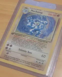 Ultra Rare Pokemon Card Shiny Machamp 1st Edition Base Set/ First Generation - Image 3