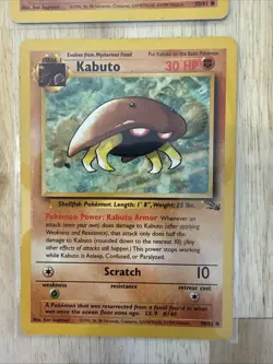 2 Pokemon TCG Card - Kabuto Common - Fossil Set - 50/62 - LV.9 - Vintage WOTC - Image 3