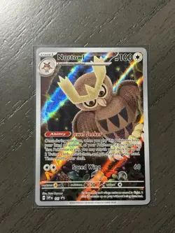 Pokemon Noctowl TCG Stellar Crown 141 Black Star Promo Holo Card - Image 1
