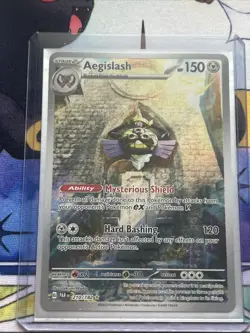 Pokemon Aegislash TCG Illustration Rare Holo Card 210/182 Sv04: Paradox Rift - Image 1