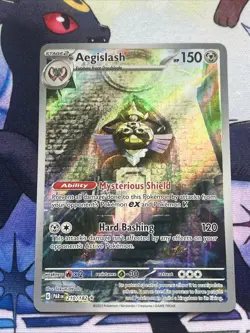Pokemon Aegislash TCG Illustration Rare Holo Card 210/182 Sv04: Paradox Rift - Image 3