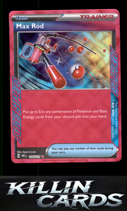 Max Rod 116/131 Pokemon ACE SPEC Rare SV: Prismatic Evolutions Card NM - Image 1