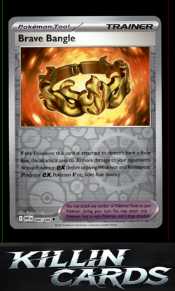 Reverse Holofoil Brave Bangle 080/086 Pokemon Uncommon SV: White Flare Card NM - Image 1