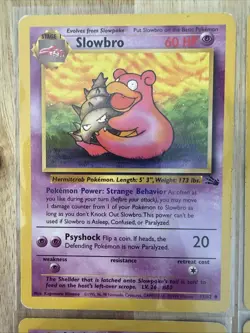 4 Pokemon TCG Fossil Set Slowbro 43/62 Uncommon Card - WOTC Free Shipping - Image 2