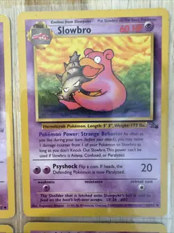 4 Pokemon TCG Fossil Set Slowbro 43/62 Uncommon Card - WOTC Free Shipping - Image 3