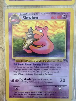 4 Pokemon TCG Fossil Set Slowbro 43/62 Uncommon Card - WOTC Free Shipping - Image 4
