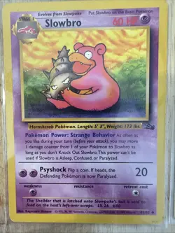 4 Pokemon TCG Fossil Set Slowbro 43/62 Uncommon Card - WOTC Free Shipping - Image 5