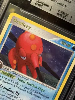 Pokemon EX Unseen Forces 2005 Octillery Reverse Holo Rare Card #10/115 Beckett 9 - Image 3