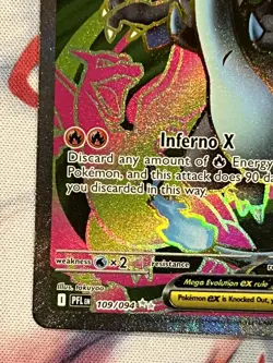 Mega Charizard X ex 109/094 Full Art Rare 2025 Phantasmal Flames Pokemon Card LP - Image 5