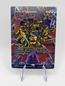 Waves of Aggression (Borderless) FOIL Teenage Mutant Ninja Turtles MTG - Image 1
