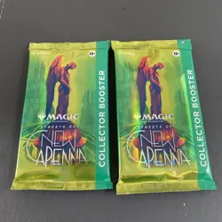 2 x Magic The Gathering MTG Streets of New Capenna Collector Booster Pack Sealed - Image 1