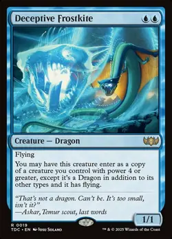 x1 Deceptive Frostkite R MTG Commander: Tarkir: Dragonstorm M/NM, English - Image 1