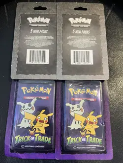 Lot Of 4 2024 Pokemon TCG Trick Or Trade 5 Mini Packs 3 Cards Per Pack. - Image 2