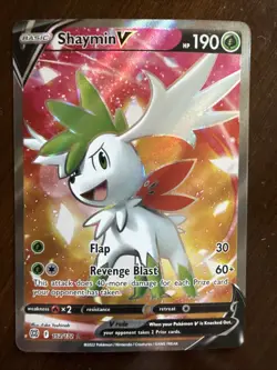 Pokemon TCG Shaymin V Sword & Shield: Brilliant Stars 152/172 Holo Ultra Rare - Image 1