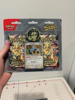 Pokemon TCG Ascended Heroes 2 Pack blister Komala Promo Card bundle of 9 Sealed - Image 1