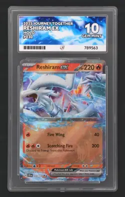 Pokemon TCG Journey Together Reshiram EX Holo Card 30/159 ACE 10 - Image 1
