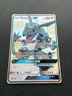 Rayquaza GX 177A/168 Hidden Fates Shiny Full Art Promo Pokemon Card - Image 1