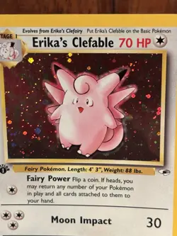 Pokemon TCG Erika's Clefable Gym Heroes Holo 3/132 1st Edition Holo Rare - Image 4