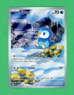 Piplup Pokemon Phantasmal Flames Illustration Rare 98/94 NM - Image 1