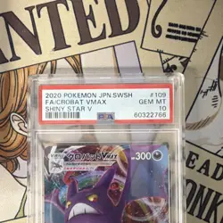 2020 Pokemon TCG Crobat VMAX Full Art Holo Japanese PSA 10 S4a 109/190 - Image 4