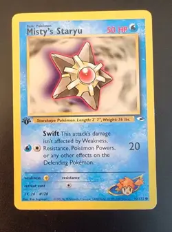 Misty’s Staryu 92/132 Gym Challenge 1st Edition NM - Image 1