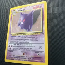 Gengar 5/62 Fossil Unlimited - Holo Rare - 1999 WOTC Pokemon Card TCG LP+ - Image 2