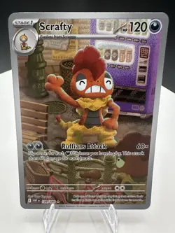 Pokemon Scrafty 139/086 Sv: White Flare Illustration Rare Full Art Holo 120 HP - Image 3