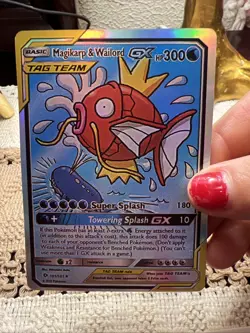 Pokemon Magikarp & Wailord GX TAG TEAM Full Art Ultra Rare 161/181 SM Team Up - Image 1