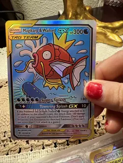 Pokemon Magikarp & Wailord GX TAG TEAM Full Art Ultra Rare 161/181 SM Team Up - Image 5