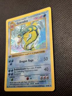 Pokemon Card - Gyarados Base Set 1st Edition Shadowless 6/102 Holo Rare MP - Image 4