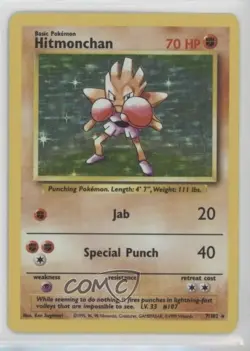 Hitmonchan Holo Pokemon Base Set #7 1999 - Image 1