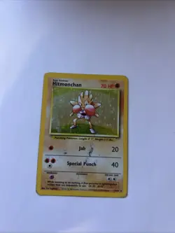 Hitmonchan 7/102- Base Set WOTC Rare Holo Pokemon TCG Card - Image 1