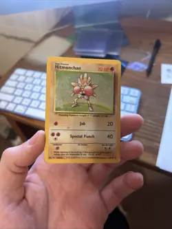 Hitmonchan 7/102- Base Set WOTC Rare Holo Pokemon TCG Card - Image 3