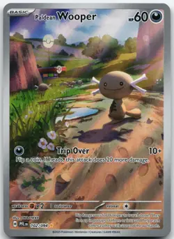 PALDEAN WOOPER 102/094 ILLUSTRATION RARE PHANTASMAL FLAMES POKEMON HOLO NM - Image 1
