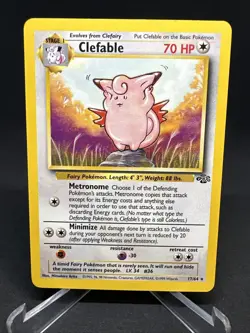 1999 Pokemon TCG Jungle Set Unlimited Clefable Non Holo Rare #1 WofC Vintage - Image 2