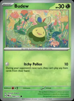 Budew (Poke Ball) 004/131 Common - Pokemon SV: Prismatic Evolutions NM - Image 1