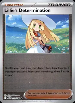 Lillie's Determination - 119/132 Reverse Holo - Pokemon Mega Evolution - NM - Image 1