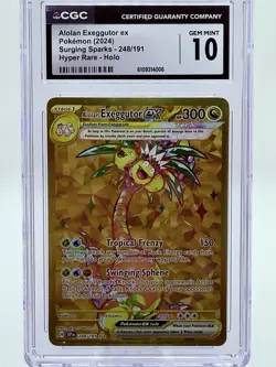 Pokemon Alolan Exeggutor ex Holo #248/191 Hyper Rare Surging Sparks 2024- CGC 10 - Image 1