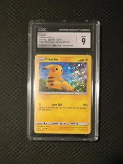 2017 Pokemon Shining Legends #28/73 Pikachu Holo - Raichu GX Coll. - MINT CGC 9 - Image 1