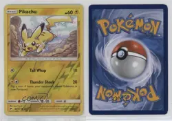 Pikachu Reverse Foil Pokemon Sun & Moon Burning Shadows #40 - Image 3