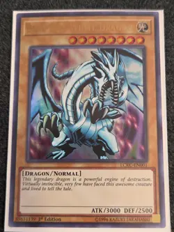 Yugioh Blue-Eyes White Dragon LCKC-EN001 Ultra Rare 1st Edition NM - Image 1