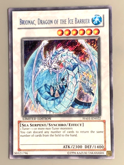 yugioh Brionac, Dragon of the Ice Barrier HA01-EN022 Secret Limited Ed near mint - Image 1