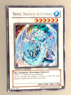 yugioh Brionac, Dragon of the Ice Barrier HA01-EN022 Secret Limited Ed near mint - Image 2