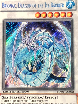 yugioh Brionac, Dragon of the Ice Barrier HA01-EN022 Secret Limited Ed near mint - Image 4