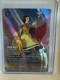 Disney Lorcana Snow White - Fair Hearted (Enchated) 220/204 Shimmering Skies N/M - Image 1