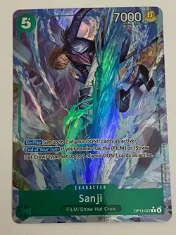 OP13-027 Sanji Rare Alt Art One Piece Card Carrying On His Will English - Image 1