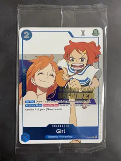 Pre-Release Winner Stamped Card Girl P-096 SEALED One Piece TCG - Image 1