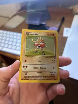 Hitmonchan 8/130 Base Set 2 Vintage Holo Rare Pokemon Card - Image 4